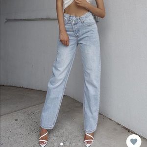 Princess Polly Holy Asymmetrical Denim